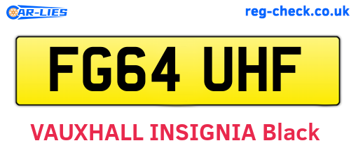 FG64UHF are the vehicle registration plates.