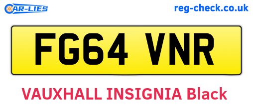 FG64VNR are the vehicle registration plates.