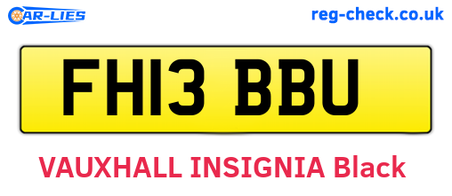 FH13BBU are the vehicle registration plates.