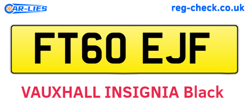 FT60EJF are the vehicle registration plates.