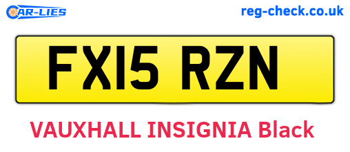 FX15RZN are the vehicle registration plates.