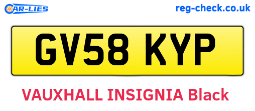 GV58KYP are the vehicle registration plates.