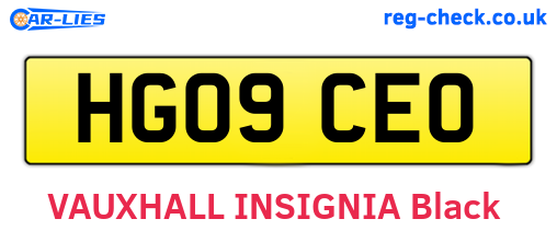 HG09CEO are the vehicle registration plates.