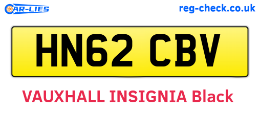 HN62CBV are the vehicle registration plates.