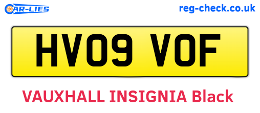 HV09VOF are the vehicle registration plates.