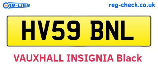 HV59BNL are the vehicle registration plates.