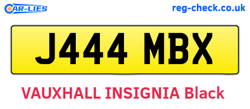 J444MBX are the vehicle registration plates.