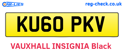 KU60PKV are the vehicle registration plates.