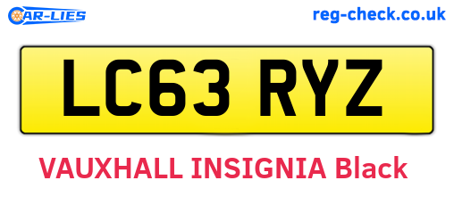 LC63RYZ are the vehicle registration plates.