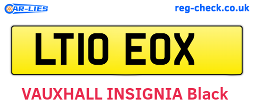 LT10EOX are the vehicle registration plates.