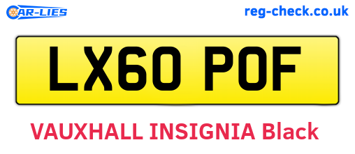 LX60POF are the vehicle registration plates.