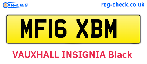 MF16XBM are the vehicle registration plates.