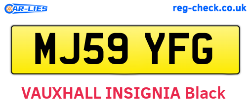 MJ59YFG are the vehicle registration plates.