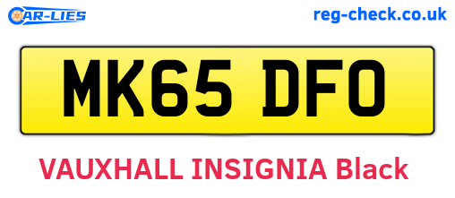 MK65DFO are the vehicle registration plates.