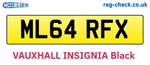 ML64RFX are the vehicle registration plates.