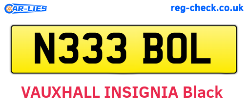 N333BOL are the vehicle registration plates.
