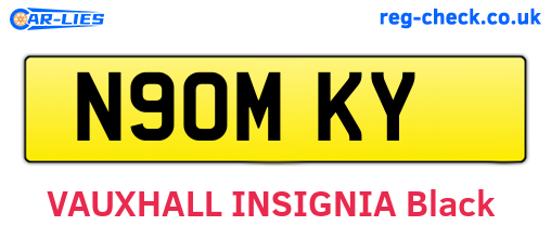 N90MKY are the vehicle registration plates.