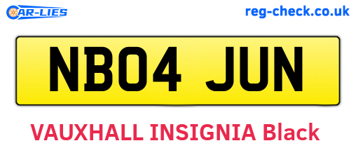 NB04JUN are the vehicle registration plates.