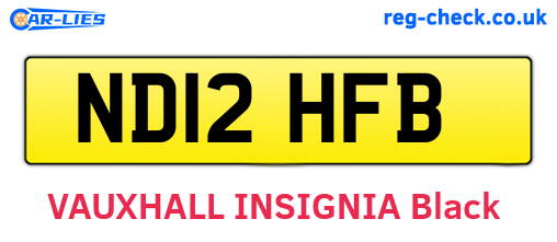 ND12HFB are the vehicle registration plates.