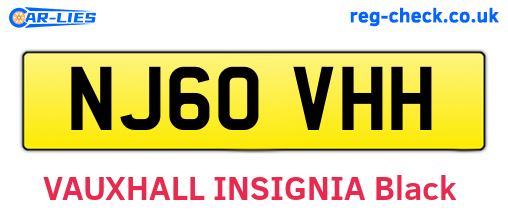 NJ60VHH are the vehicle registration plates.