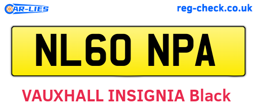 NL60NPA are the vehicle registration plates.