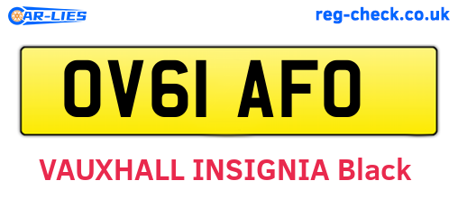 OV61AFO are the vehicle registration plates.
