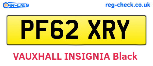 PF62XRY are the vehicle registration plates.