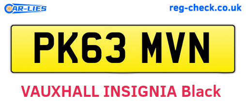 PK63MVN are the vehicle registration plates.
