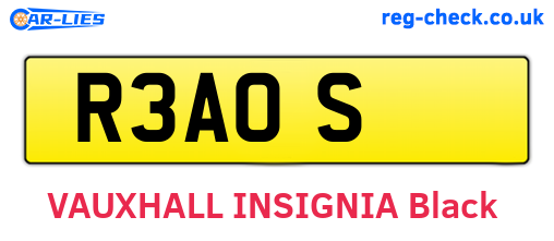 R3AOS are the vehicle registration plates.
