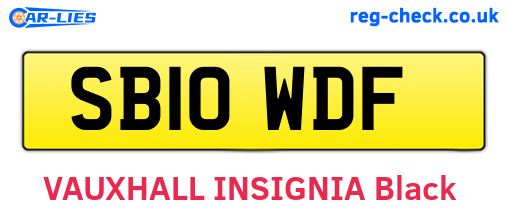 SB10WDF are the vehicle registration plates.