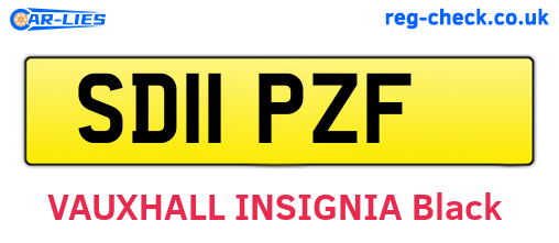 SD11PZF are the vehicle registration plates.