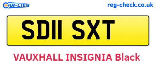 SD11SXT are the vehicle registration plates.