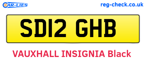 SD12GHB are the vehicle registration plates.
