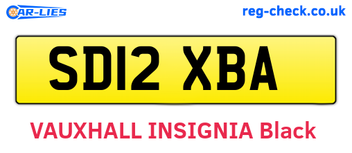 SD12XBA are the vehicle registration plates.