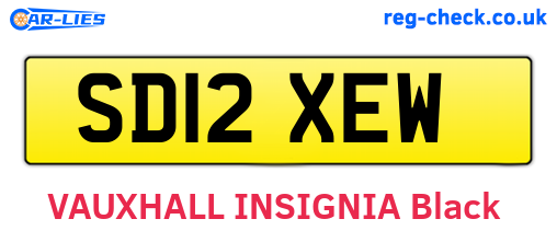SD12XEW are the vehicle registration plates.