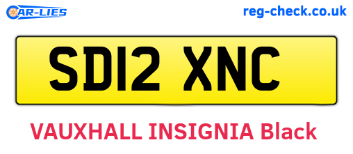 SD12XNC are the vehicle registration plates.