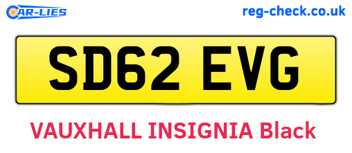 SD62EVG are the vehicle registration plates.