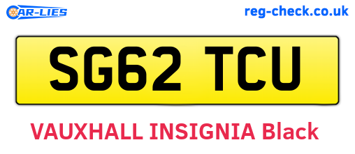 SG62TCU are the vehicle registration plates.
