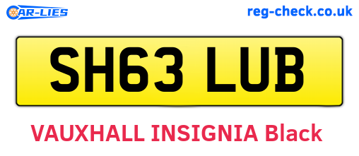 SH63LUB are the vehicle registration plates.
