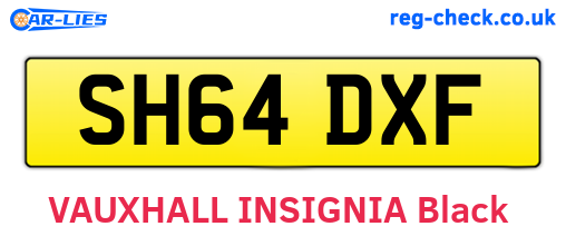 SH64DXF are the vehicle registration plates.