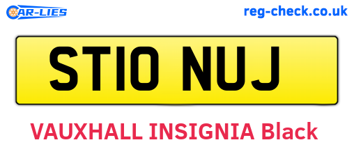 ST10NUJ are the vehicle registration plates.