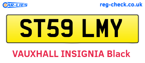 ST59LMY are the vehicle registration plates.