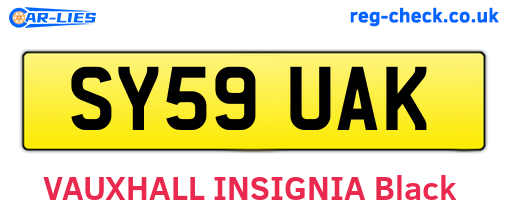 SY59UAK are the vehicle registration plates.