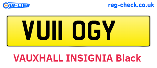 VU11OGY are the vehicle registration plates.