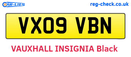 VX09VBN are the vehicle registration plates.