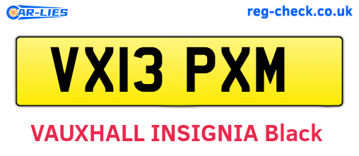 VX13PXM are the vehicle registration plates.