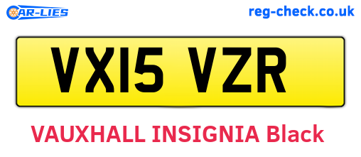 VX15VZR are the vehicle registration plates.