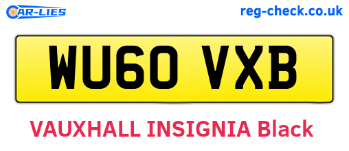 WU60VXB are the vehicle registration plates.