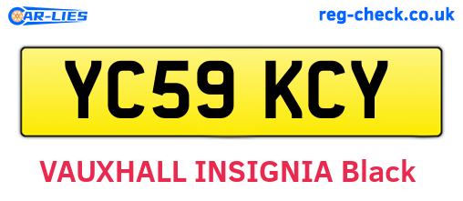 YC59KCY are the vehicle registration plates.