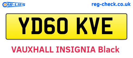 YD60KVE are the vehicle registration plates.
